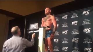 Conor McGregor WeighIns At 168lbs I UFC 202 [upl. by Naman616]