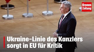 UkraineLinie des Kanzlers sorgt in EU für Kritik  kronetv NEWS [upl. by Danete522]