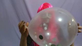 BLOW AND POP CLEAR SILVER CONFETTI BALLOON [upl. by Eldon858]