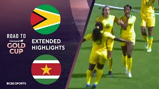 Guyana vs Suriname Extended Highlights  CONCACAF W Gold Cup  CBS Sports Attacking Third [upl. by Ardith]