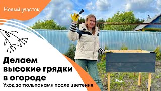 Делаем высокие грядки в огороде  Уход за тюльпанами после цветения [upl. by Pierce]