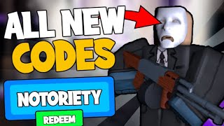 ALL NOTORIETY CODES November 2022  ROBLOX Codes SECRETWORKING [upl. by Akihsat]