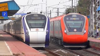 🧡12 Different Vande Bharat Express Train clips All Vande Bharat Trains of West Bengal [upl. by Anawyt]