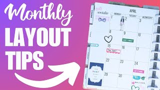 Tips for Decorating the Monthly Happy Planner Layout  Balancing FUN and FUNCTION [upl. by Tyika]