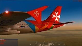 FSX Air Malta A320214 CFM [upl. by Yeliw]