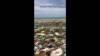 Video shows waves of trash off Dominican coast [upl. by Derrej]