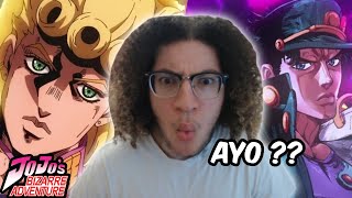 WHAT AM I WATCHING First Time Reacting To JoJos Bizarre Adventure All Openings 112 [upl. by Erfert]