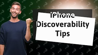 How to make an iPhone discoverable [upl. by Ardnama891]