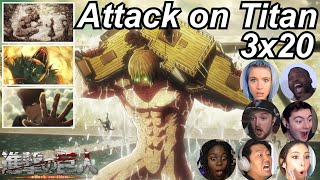 Attack on Titan 3x20 Reactions  Great Anime Reactors  【進撃の巨人】【海外の反応】 [upl. by Schwenk]