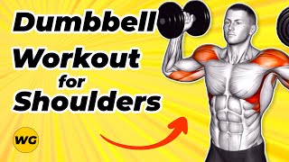 Best Dumbbell Workout for Shoulders ⚠️ Get Wider Shoulders With Our Workout At Home [upl. by Nylecaj]