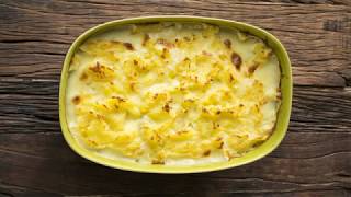 Recette  Gratin de cabillaud aux pommes de terre [upl. by Otanod]