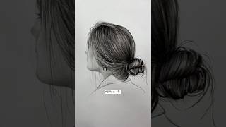 Hair sketching tutorialeasy hair sketching drawing [upl. by Oraneg]