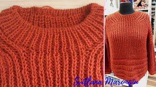 Tutorial Ferri Parte13 Maglione Oversize ai Ferri [upl. by Eitsirk]