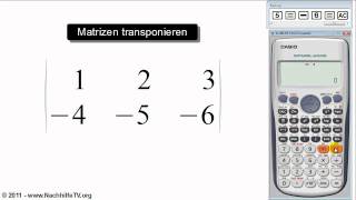 Matrizen transponieren mit Taschenrechner [upl. by Esenahs]