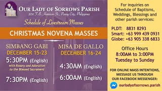 Sambuhay TV Mass sa Parokya  Dec 19 2020 4AM  Misa de GalloChristmas Novena Mass  Day 4 [upl. by Lyrac]