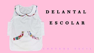 COMO HACER DELANTAL O PECHERA ESCOLAR FACIL Y RAPIDO  TUTORIAL PASO A PASO [upl. by Sadie613]