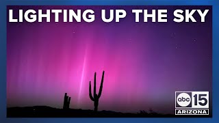 Aurora Borealis lights up Arizona sky [upl. by Kostival333]