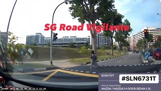 19jun2024 SLN6713T mazda 3 fail to give way to pedestrian at discretionary right turn junction [upl. by Bundy]