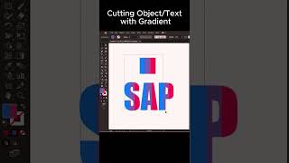 Cutting objecttext with Gradient  adobillustrator tricks tutorial graphicdesign [upl. by Mahseh663]