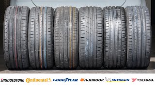 Michelin vs Bridgestone vs Continental vs Goodyear vs Hankook vs Yokohama  Whats the BEST Tire [upl. by Merci]