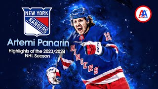 Artemi Panarin Highlights of the 20232024 NHL Season [upl. by Ahsiem]