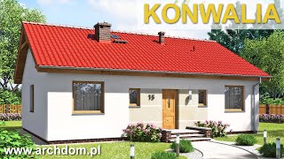 Dom jednorodzinny parterowy Konwalia – prezentacja projektu domu I ArchDOM Projekty Domów [upl. by Abbot]