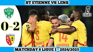 ST ETIENNE VS LENS  02  Matchday 8 Ligue 1  202425 [upl. by Olenka43]