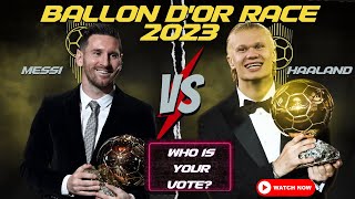 Messi vs Haaland Ballon dOr 2023 Race  Stats Records and Analysis  Ballon dOr Date is Near [upl. by Ayahc724]