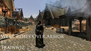 Another Skyrim Mod Review  Wear Robes Over Armor by Trainwiz [upl. by Naryb]