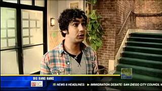 2010 May 3th  Interview backstage  The Big Bang Theory  California News KFMB TV [upl. by Enelrahs]