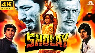 SHOLAY Full Movie 4K  Amitabh Bachchan Dharmendra Hema Malini  Bollywood Movies [upl. by Eirrehc]