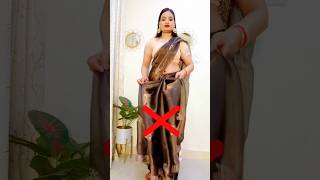 Organza Saree Pleating Tips ✅ [upl. by Anayad555]