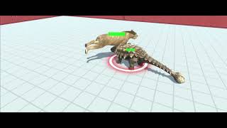 Ankylosaurus vs Smilodon Animal Revolt Battle Simulator [upl. by Adlemi]