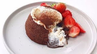 3 Ingredients Easy Molten Chocolate Lava Cake Recipe  Resepi Kek Lava 3 Bahan [upl. by Akinohs]