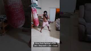 Jab  Step back  Jab  Cross martialarts selfdefense fitness mma mmaboxing mma boxing [upl. by Dazraf]