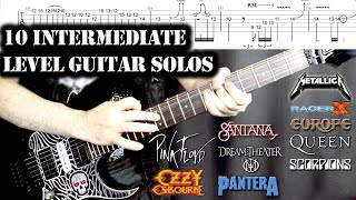 10 Intermediate Guitar Solos To Improve Your Playing  Guitar Lesson Tab [upl. by Aihsenrad]