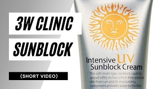 Intensive UV Sunblock Cream By 3W Clinic Review ✨ [upl. by Latsyc902]