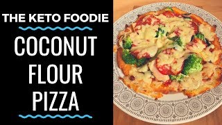 Easy Keto Recipe  Pizza with Coconut Flour Fat Head Dough  The Keto Foodie [upl. by Esenwahs]