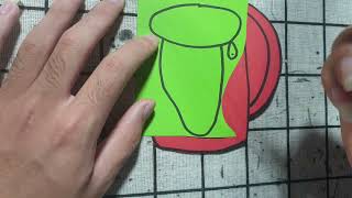 Instructions for cutting and pasting colored paper to create a beautiful backpack [upl. by Wordoow]