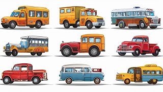 Learn Vehicle Names For Kids  Types of Vehicles in English  Mode of Transport  Fun Factory Kids [upl. by Queenie]