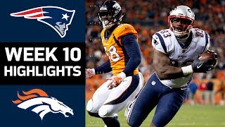 Patriots vs Broncos  NFL Week 10 Game Highlights [upl. by Morley]