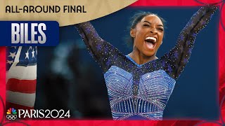 Simone Biles AWEINSPIRING floor routine clinches a record SIXTH gymnastics gold  Paris Olympics [upl. by Ayidan620]