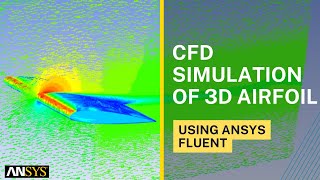 CFD Simulation of 3D AIRFOIL USING ANSYS FLUENT [upl. by Aniez]