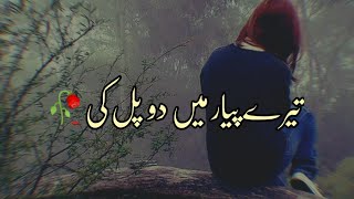 Tere Pyar Me Do Pal Ki  Sad 2 Line Shero Shayari Status  Urdu Poetry [upl. by Marguerita265]