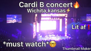 CARDI B CONCERT IN WICHITAKANSAS Lit af🔥must watch ft kevin gates ICY and saweetie❤️🔥VLOG [upl. by Josephson]