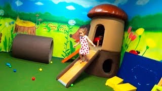 Дети играют на детской площадке Indoor Playground Funny video [upl. by Airetnahs948]