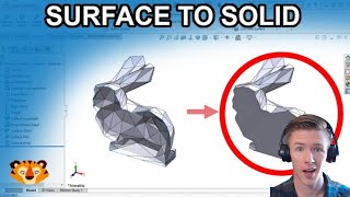 SOLIDWORKS Converting Surfaces to Solids multiple methods [upl. by Gean]