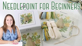 NEEDLEPOINT FOR BEGINNERS  HOW TO DO NEEDLEPOINT FOR BEGINNERS [upl. by Armstrong889]