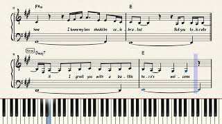 Tolerate It  Taylor Swift  Piano Sheet Music wlyrics [upl. by Arol]