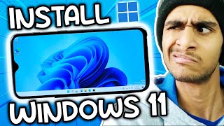 Install Windows 11 on a Smartphone 🔥😱🔥 [upl. by Tare468]